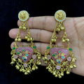 Chiya Bagh Brass Fusion Earrings - Pink Multi