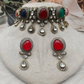 Aaina Tarang Doublet and Polki Choker Set - Multi