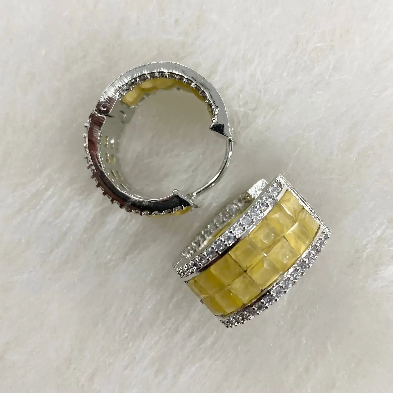 Elisa Cocktail AD Hoops- Yellow