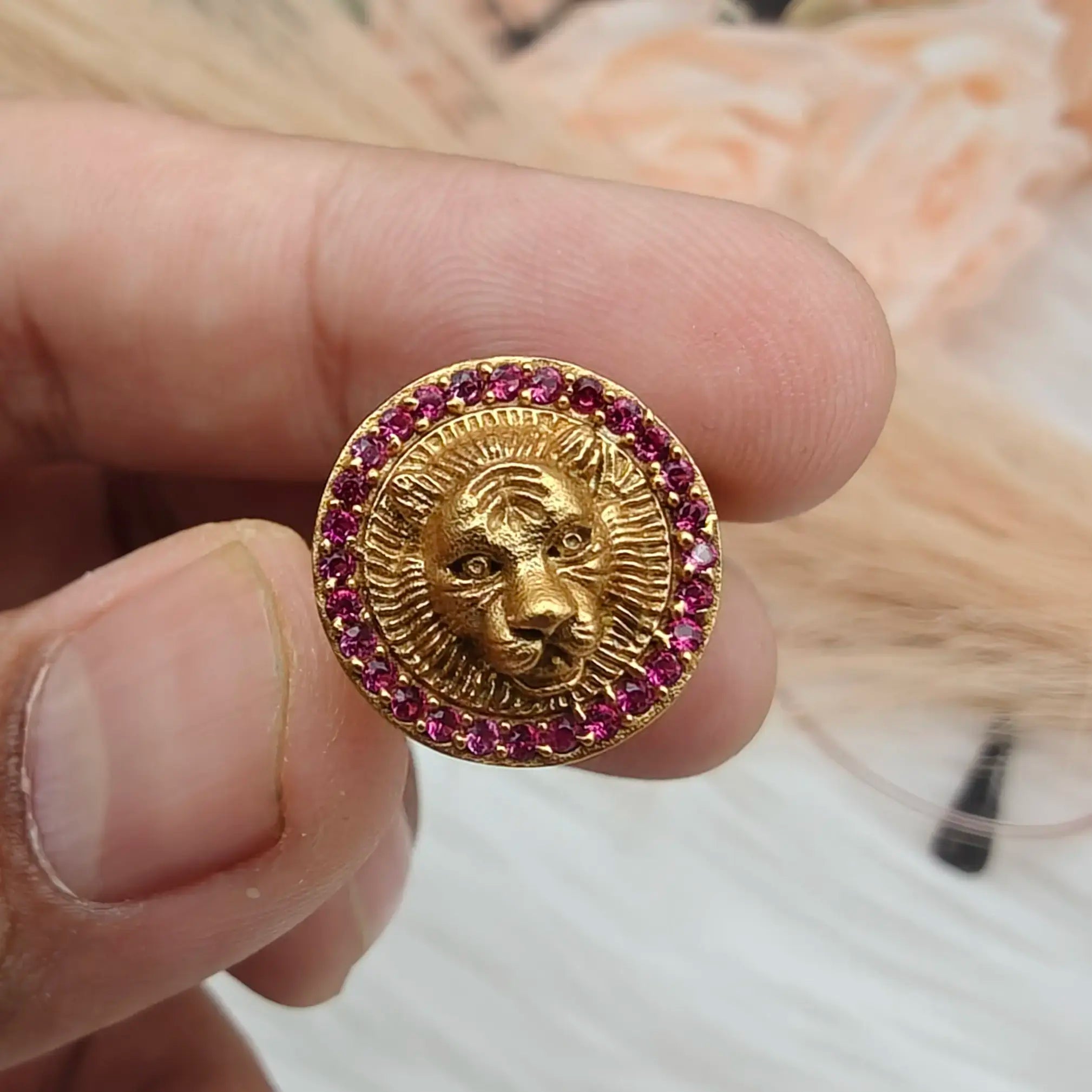 Bagh AD Adjustable Finger Ring - Ruby