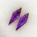 Burfi Doublet Earrings - Purple