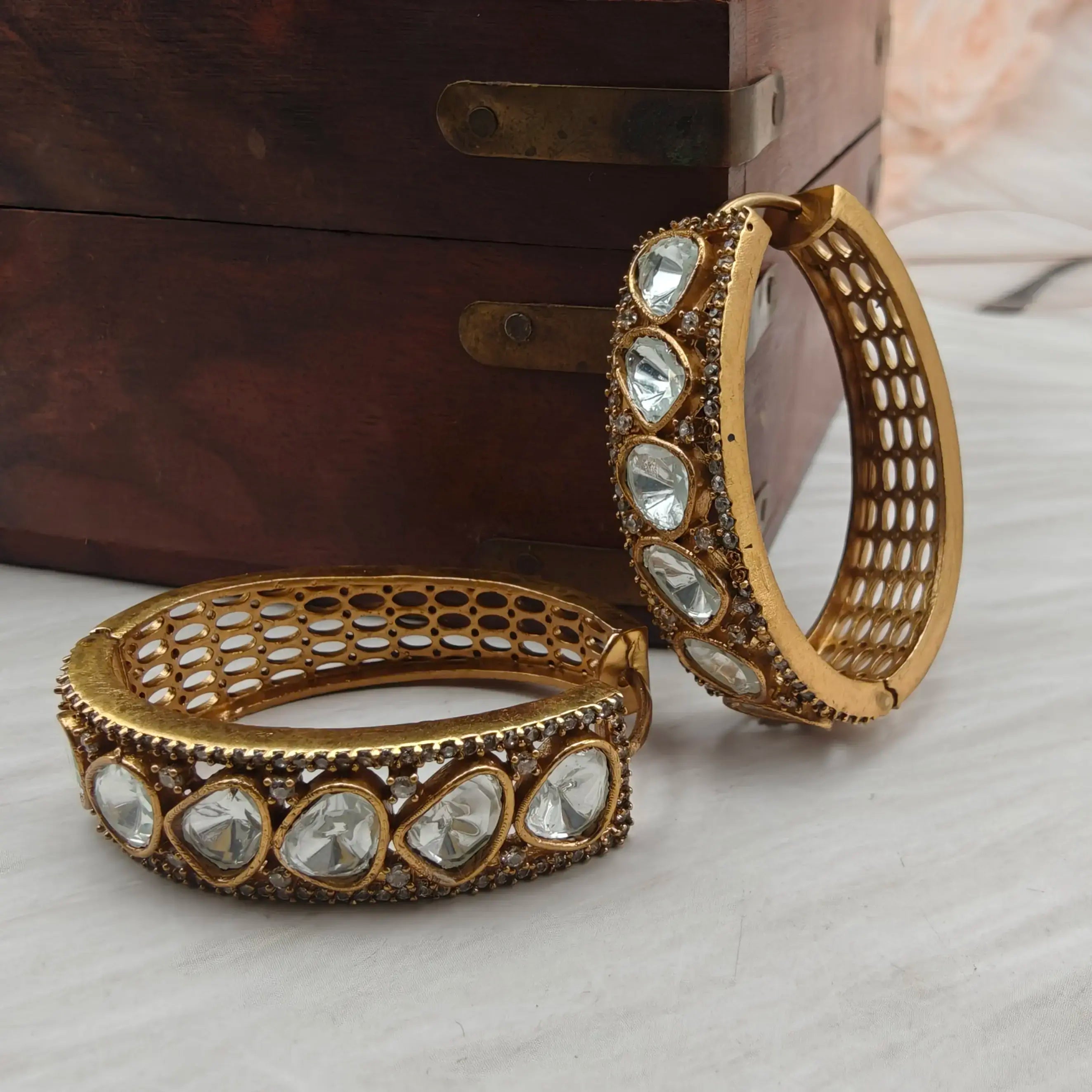 Karuna Uncut Polki Hoops