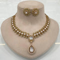 Masaba Uncut Moissanite Polki Necklace Set - Mint