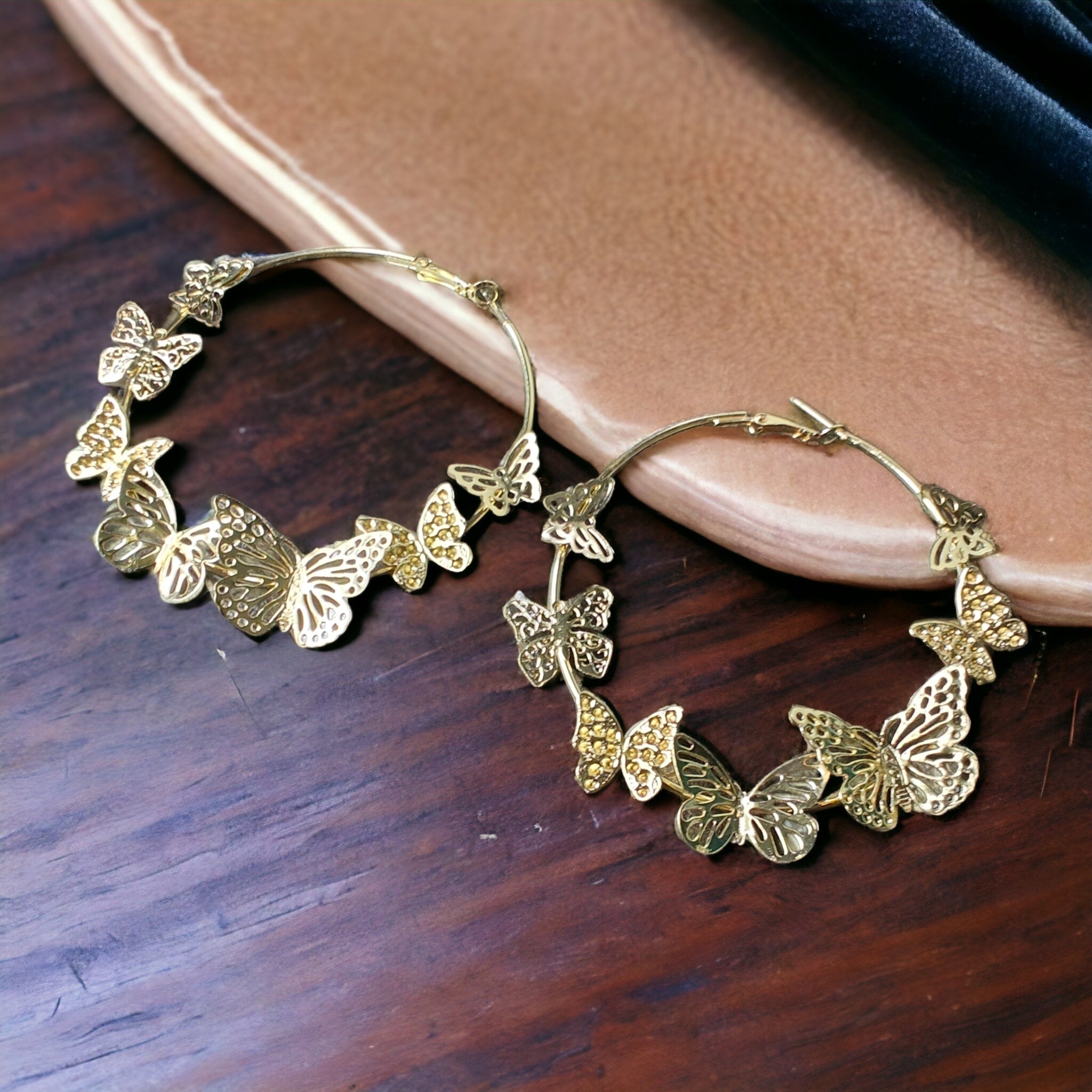 Butterfly Hoop Earrings