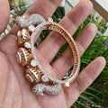 Pakhi Moissanite Openable Premium Bracelet Bangle - White