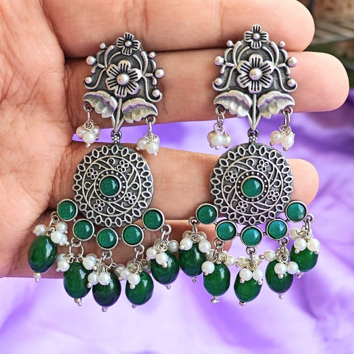 Aastha Earring - Green