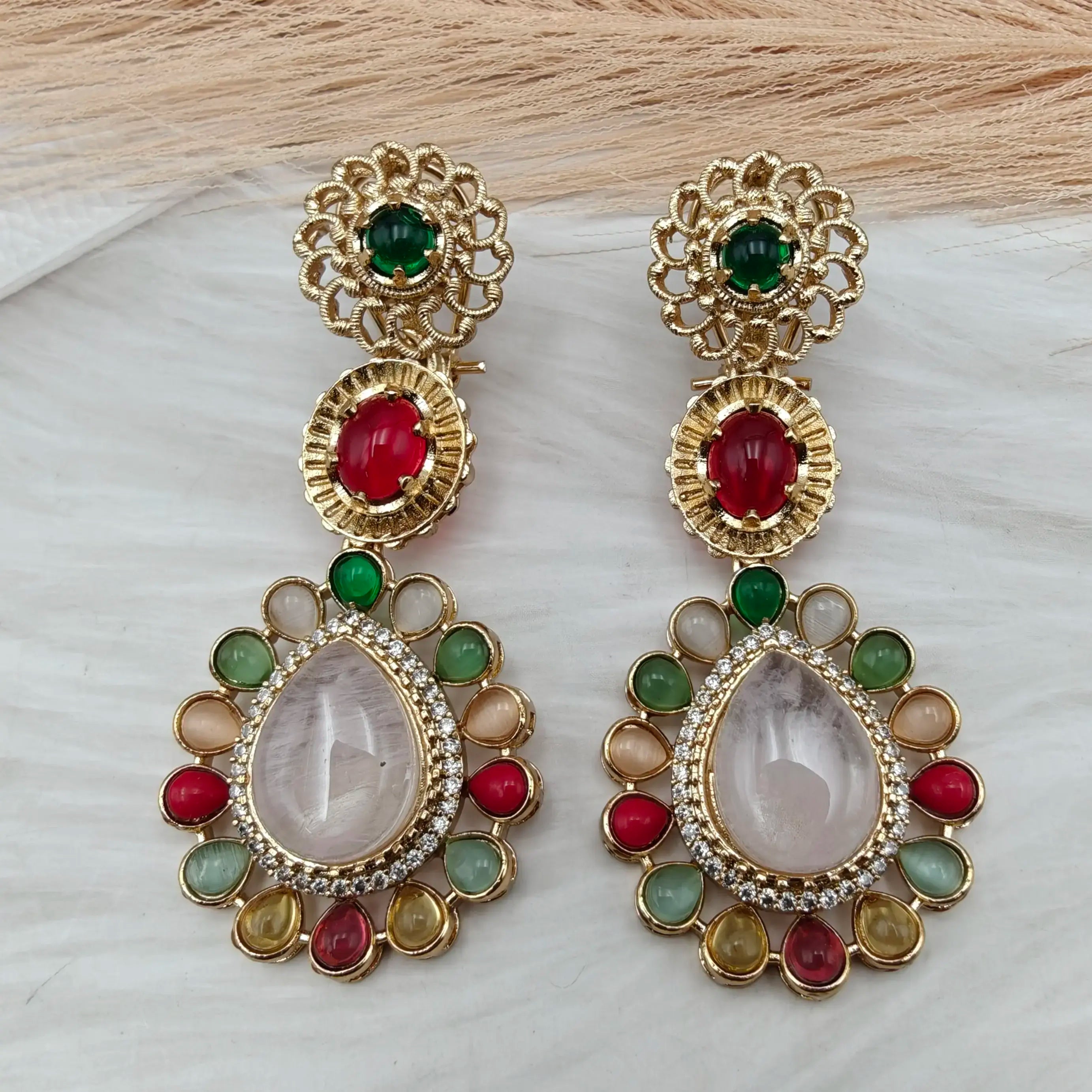Moyna Sabya Inspired Statement Earrings - Multi 2