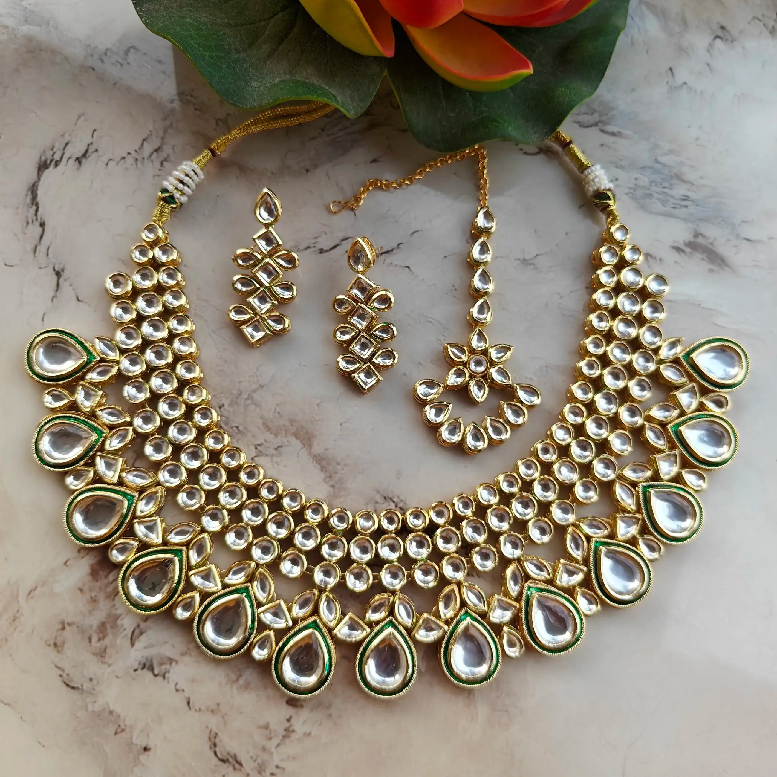 Chaitali Meenakari Kundan Necklace Set