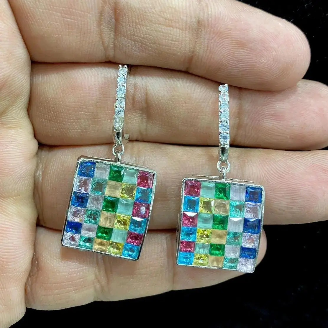 Rimjhim AD Crystal Earrings- Multi