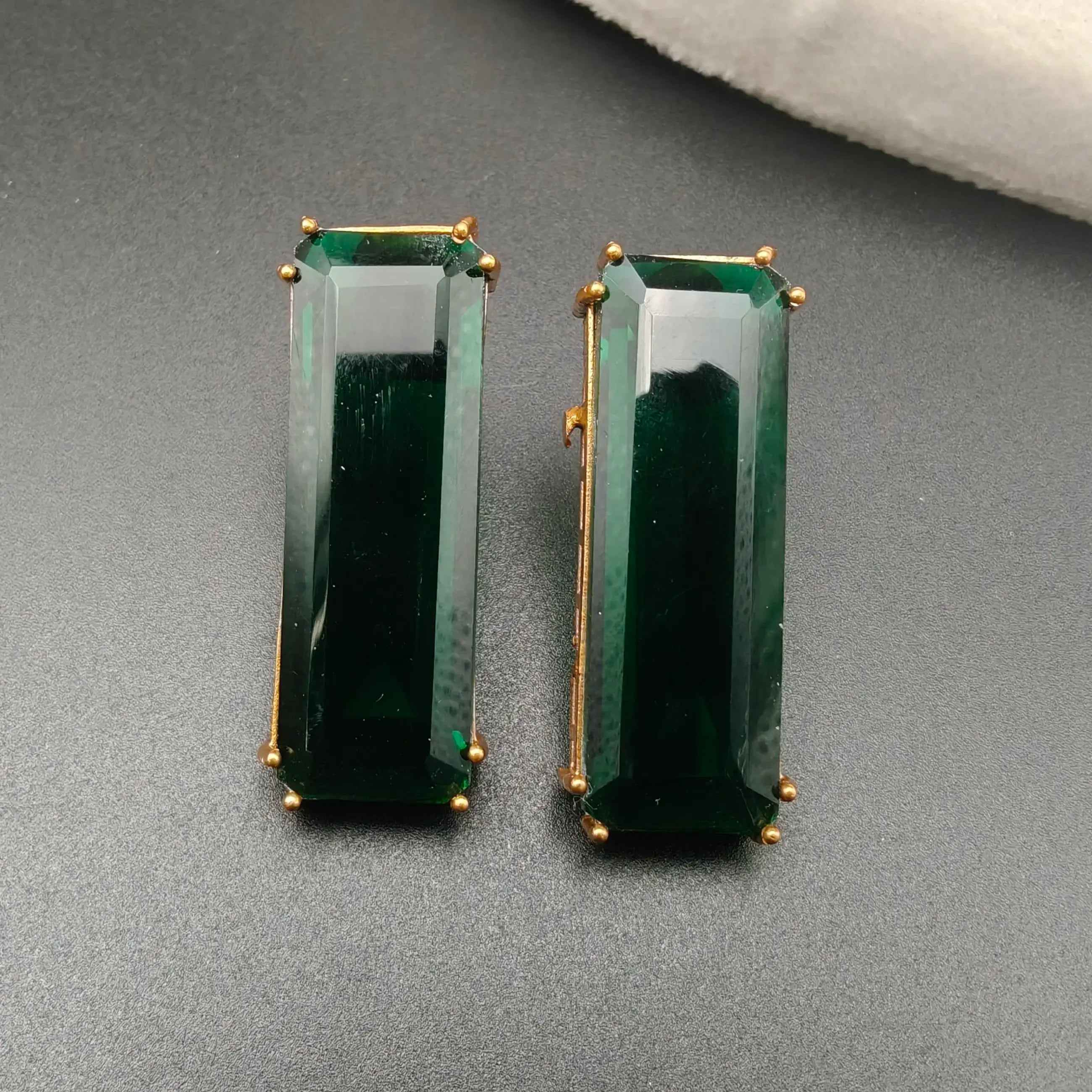 Rishita Crystal Studs - Green