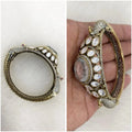Moor Doublet Invisible Setting AD Openable Bracelet- White