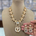 Mithu Doublet And Takker Stone Necklace Set - White