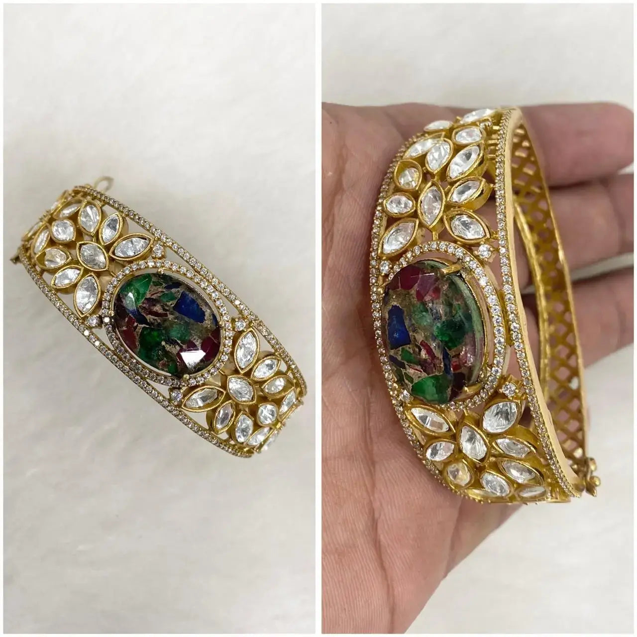 Kishwer Tourmaline Doublet Bracelet - Multi (Single)