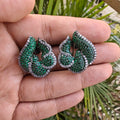 Kelsi Nano AD Statement Earrings- Green