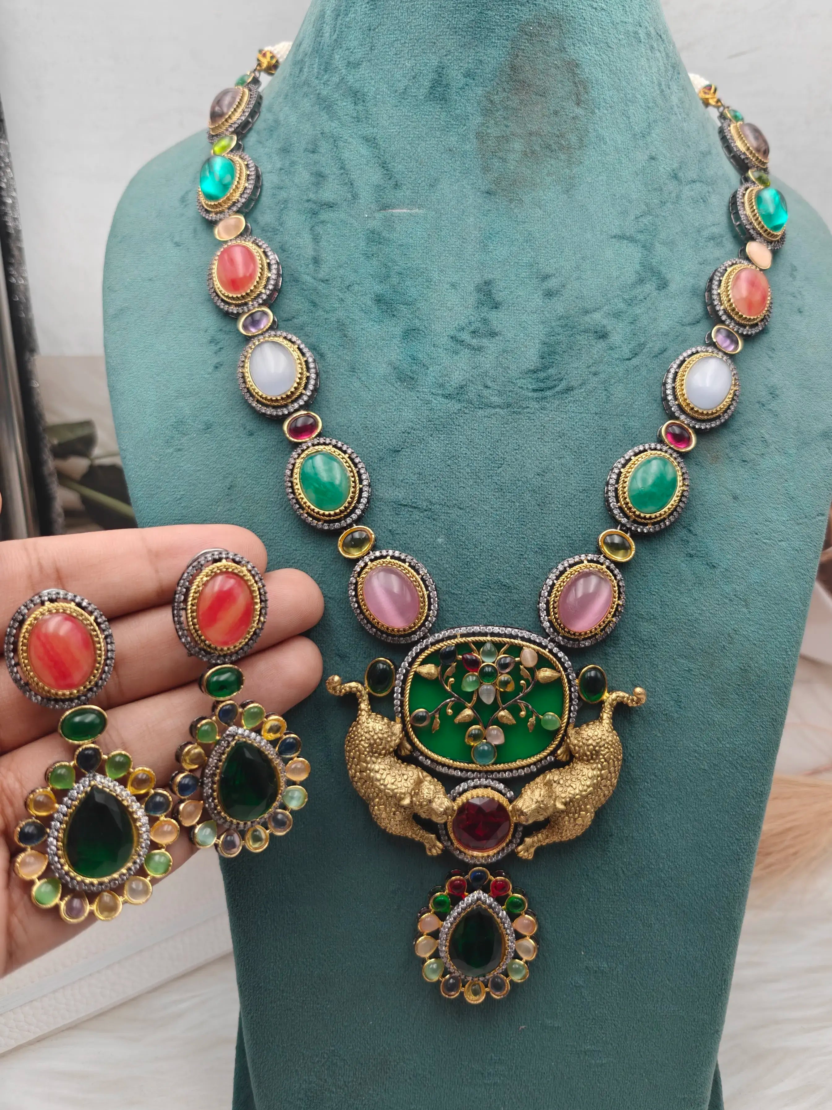 Sabya Inspired Mehrunisa Long Statement Necklace