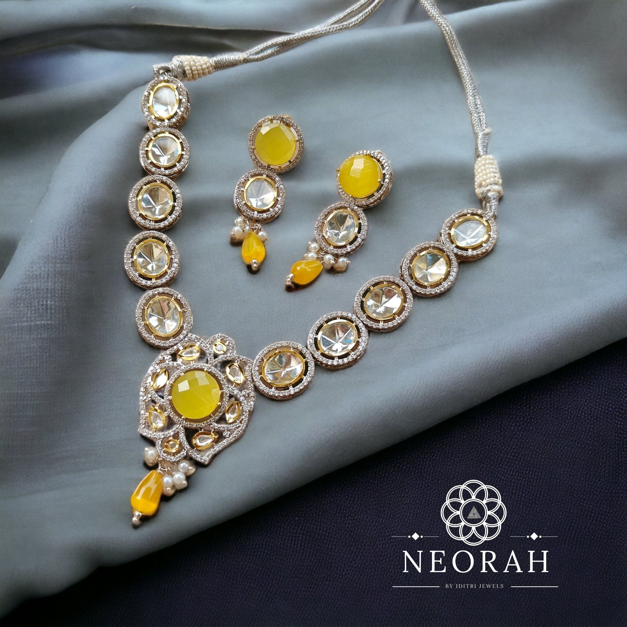 Muskaan Polki Necklace- Yellow