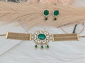 Ziva Premium Doublet Chain Choker Set- Green