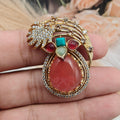 Asses Sabya-Inspired Premium Ring- Coral Multi