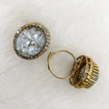 Arifa Tourmaline Doublet Finger Ring - White