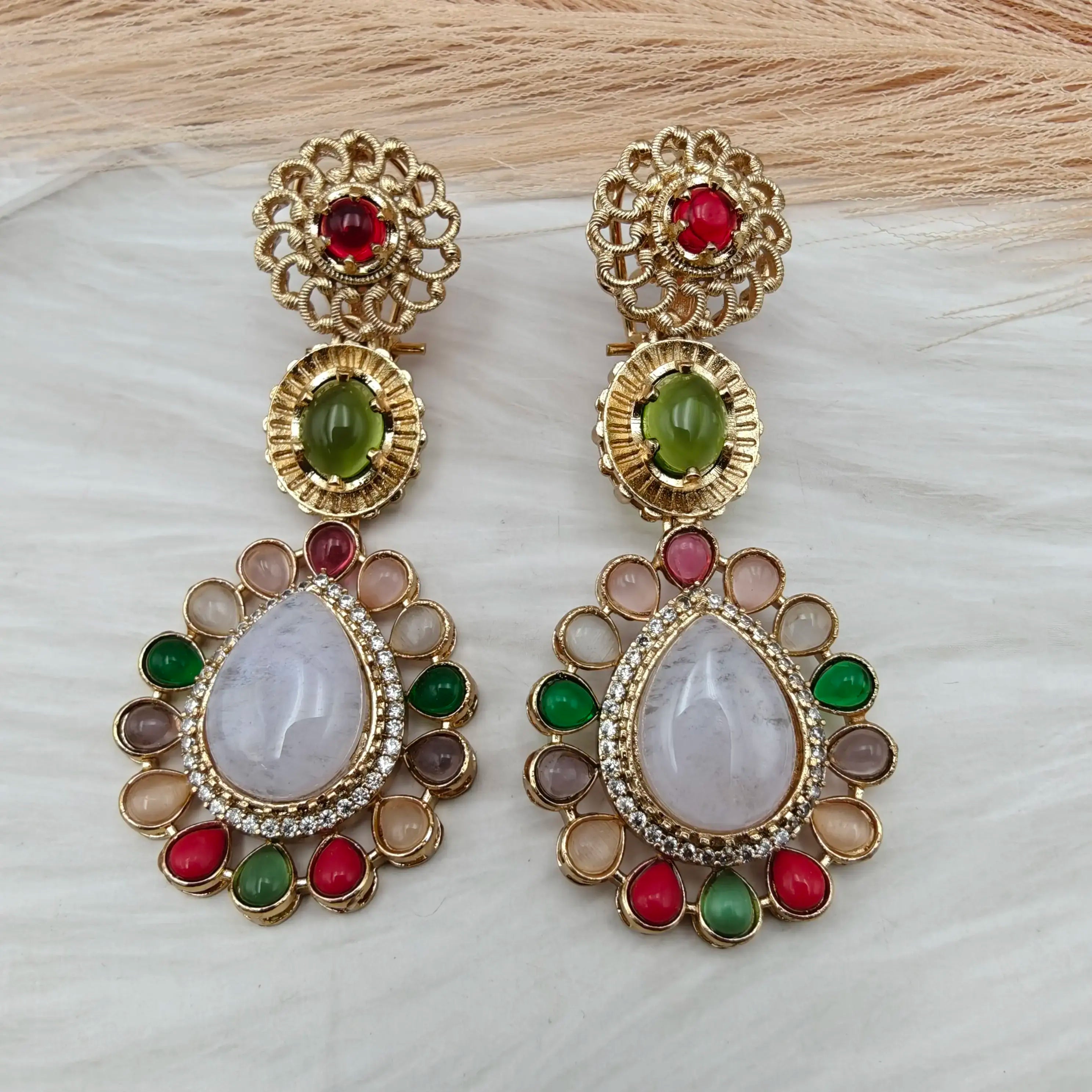 Moyna Sabya Inspired Statement Earrings - Multi 4
