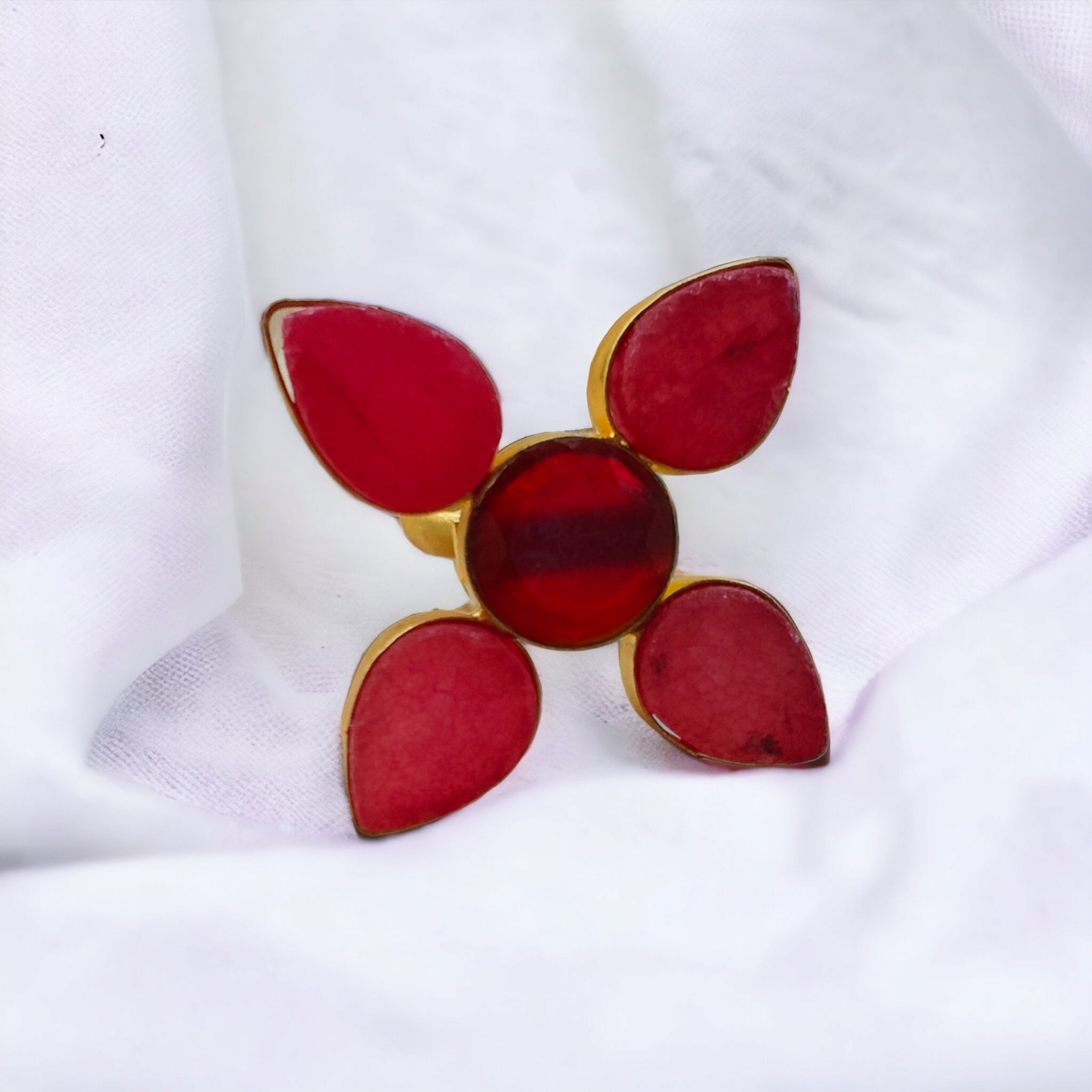 Flower Druzy Ring