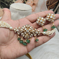 Rasika Moissanite Kundan Choker Set- Mint