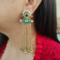 Varini Amrapali Fusion Silver Danglers- Mint