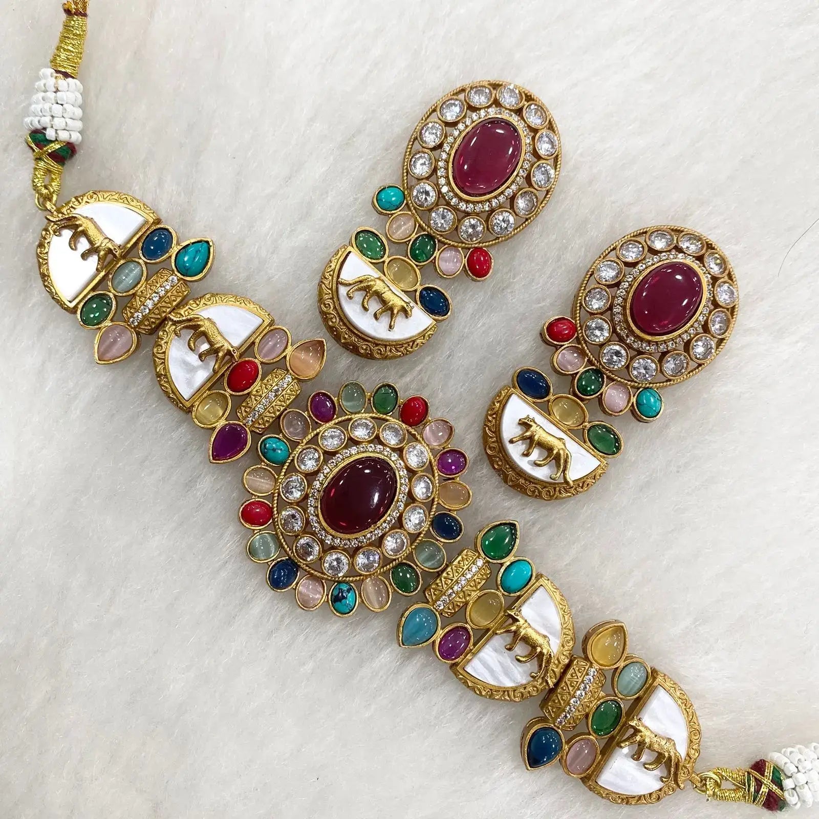 Ridhima Sabya Inspired Choker Set- Multi