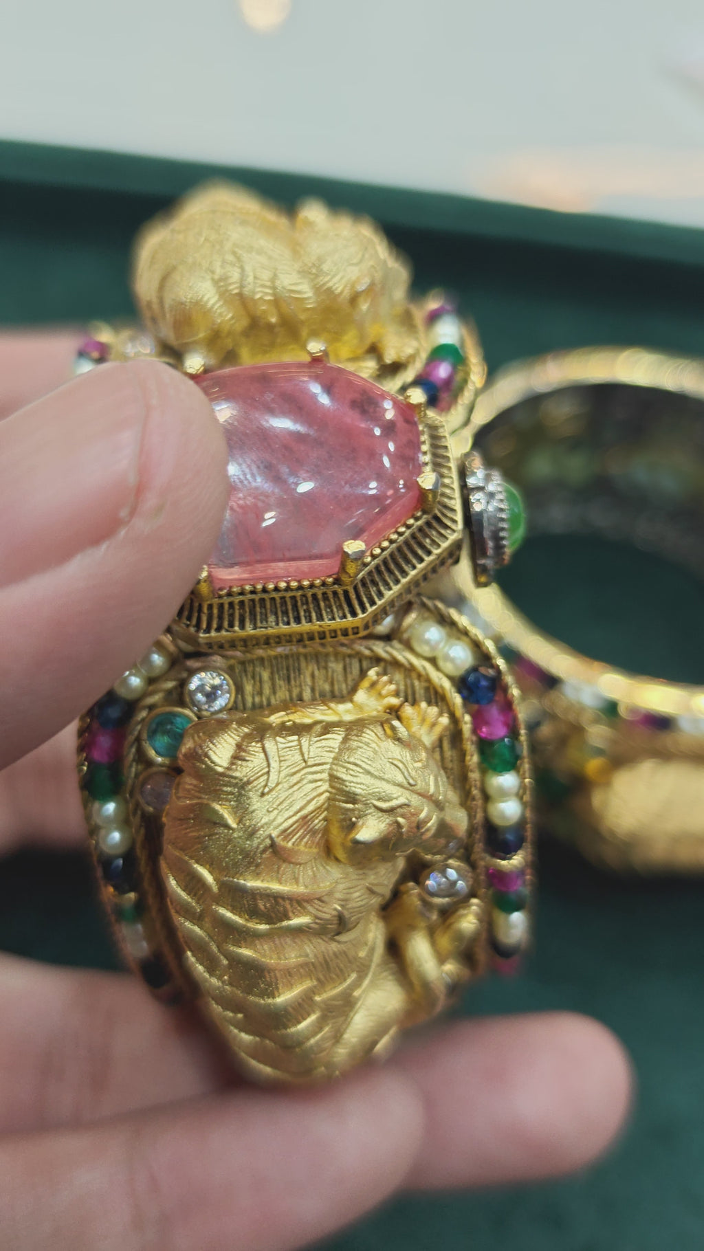 Sabyasachi Inspired Premium & Royale Bengal Openable Bangle- Coral