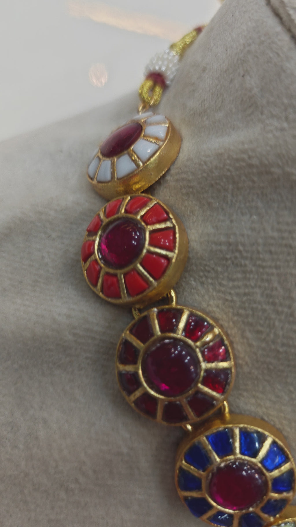 Shakti Navratan Jadau Kundan Necklace Set