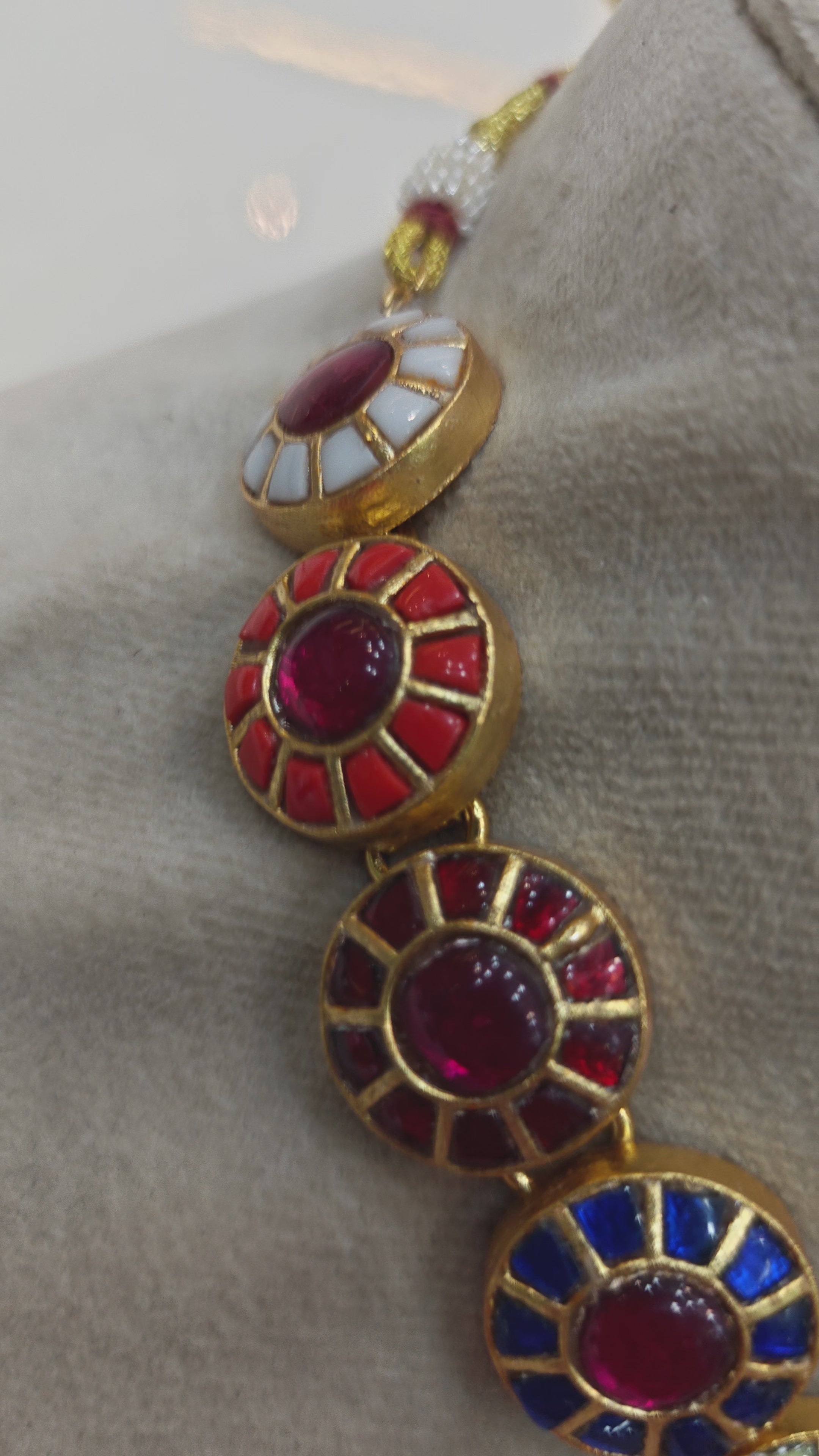 Shakti Navratan Jadau Kundan Necklace Set