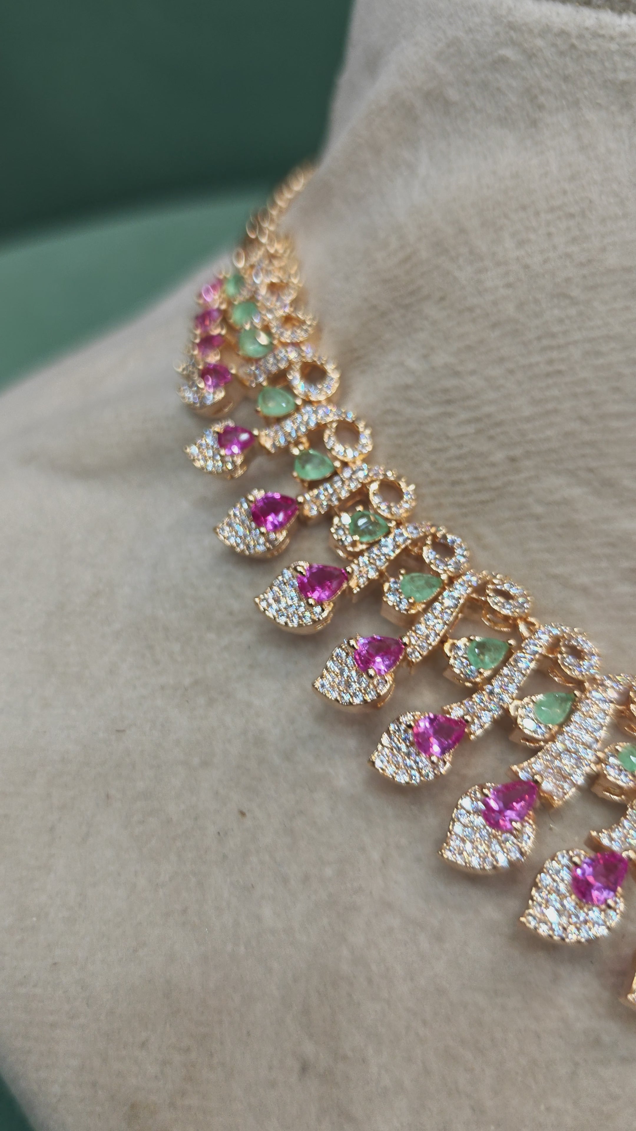 Saumya Pastel Regal Doublet Necklace Set