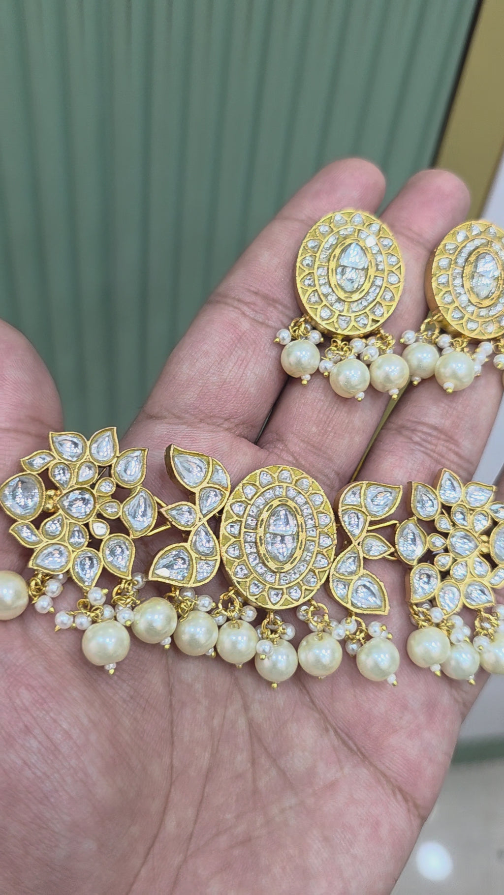 Aparna Jadau Kundan Heritage Choker Set- Neutral White