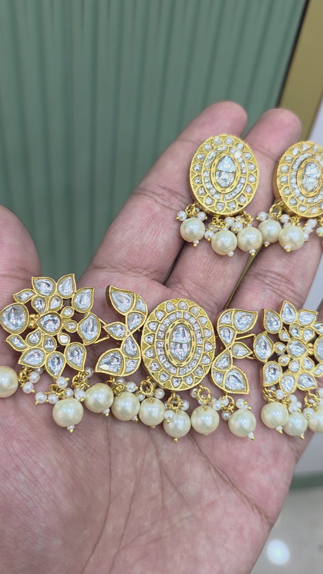 Aparna Jadau Kundan Heritage Choker Set- Neutral White