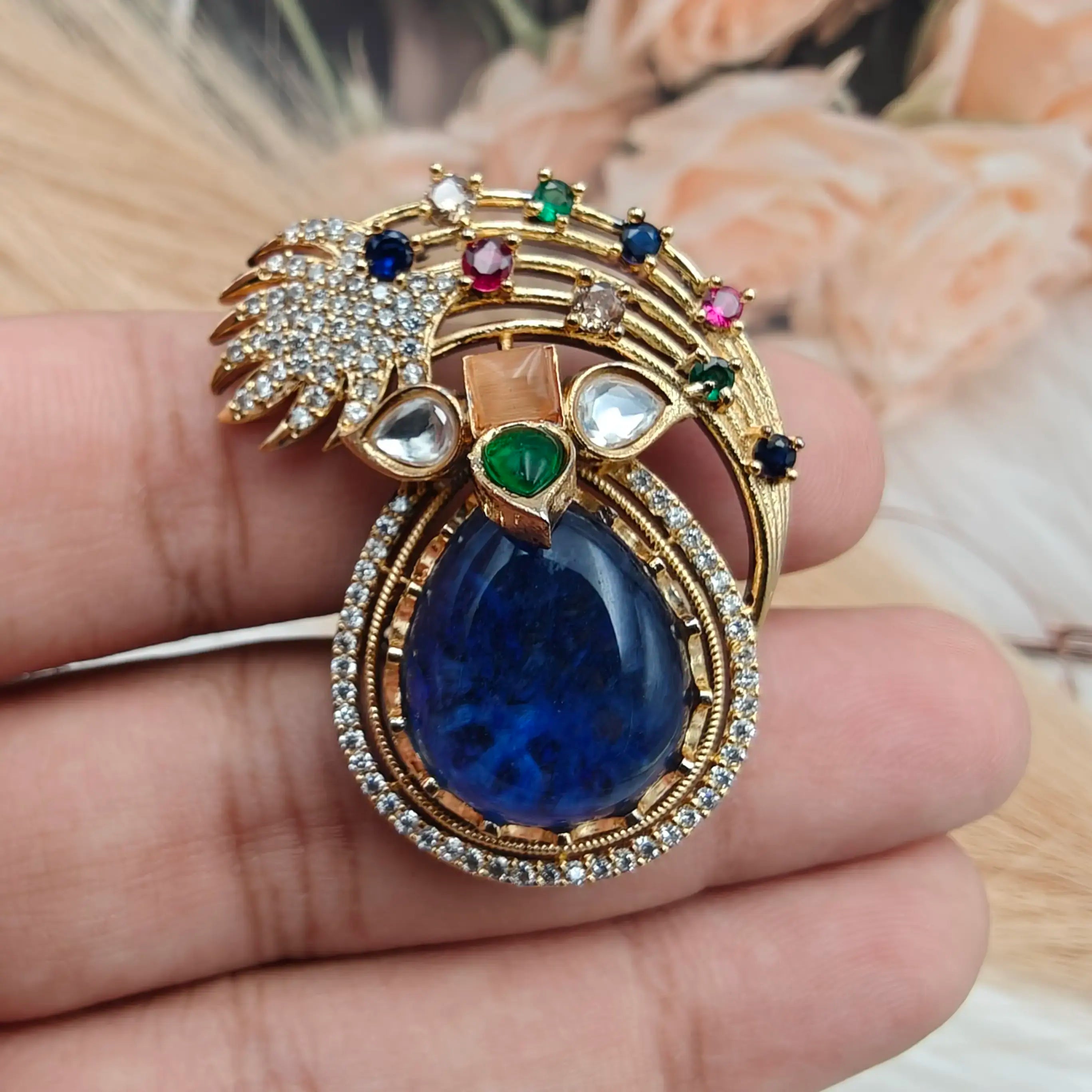 Asses Sabya-Inspired Premium Ring- Blue Multi