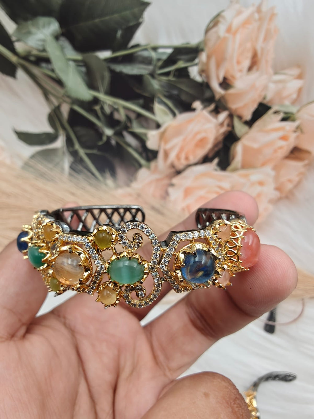 Sabya Inspired Jiena Gemstone Handcuff