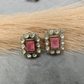 Aasma Doublet Studs- Pink