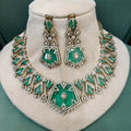 Sultana Doublet Necklace Set- Mint