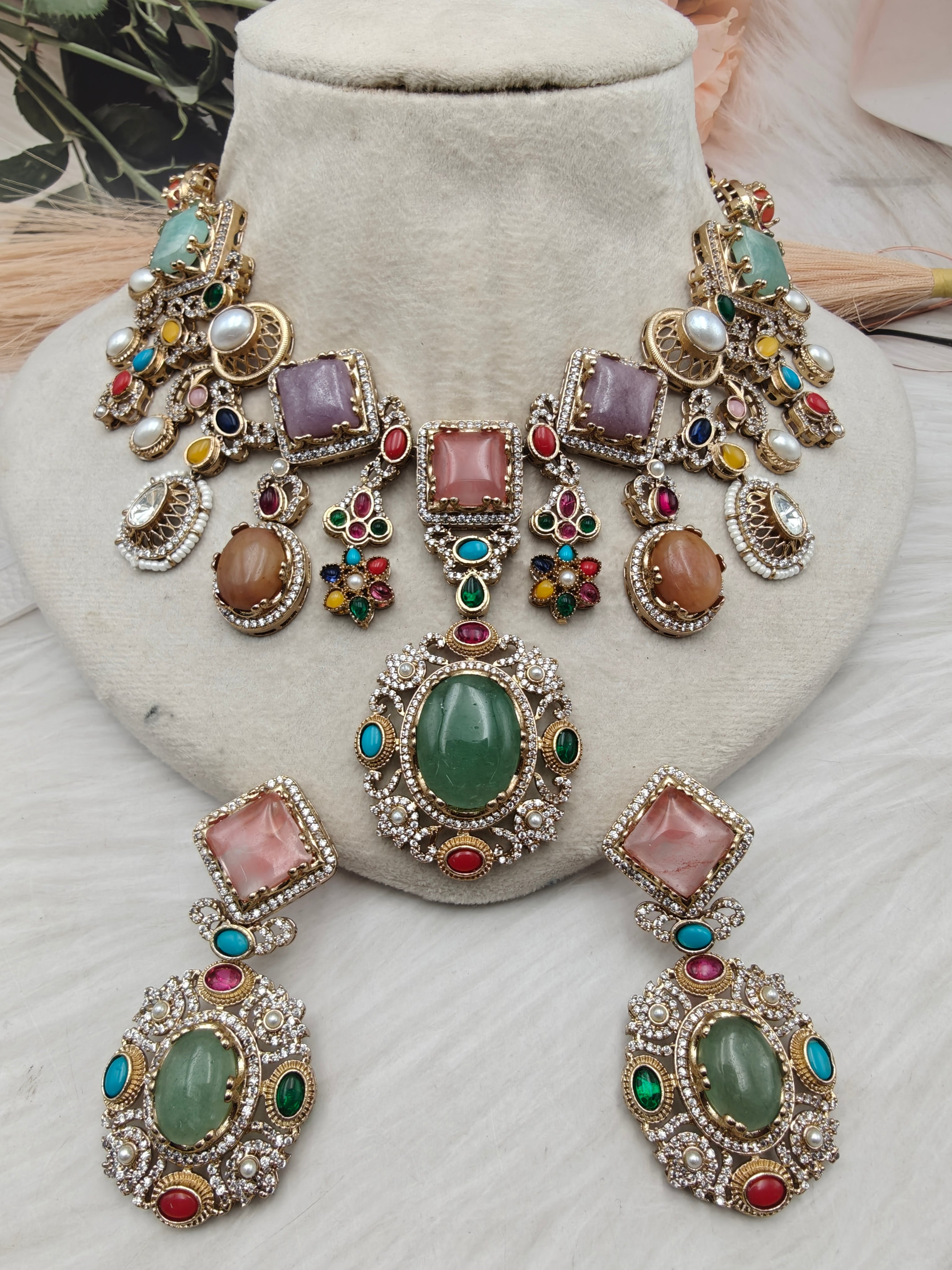 Sabyasachi Inspired Akshi Premium Statement Necklace Set
