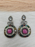 Mahvi Doublet Earrings- Pink Multi