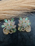 Dhara Sabya Inspired Gemstone Studs- Mint