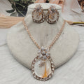 Mother of Pearl Nidah Pendant Set- Clear White