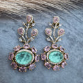 Karishma Hazoori Doublet Earrings - Mint and Baby Pink