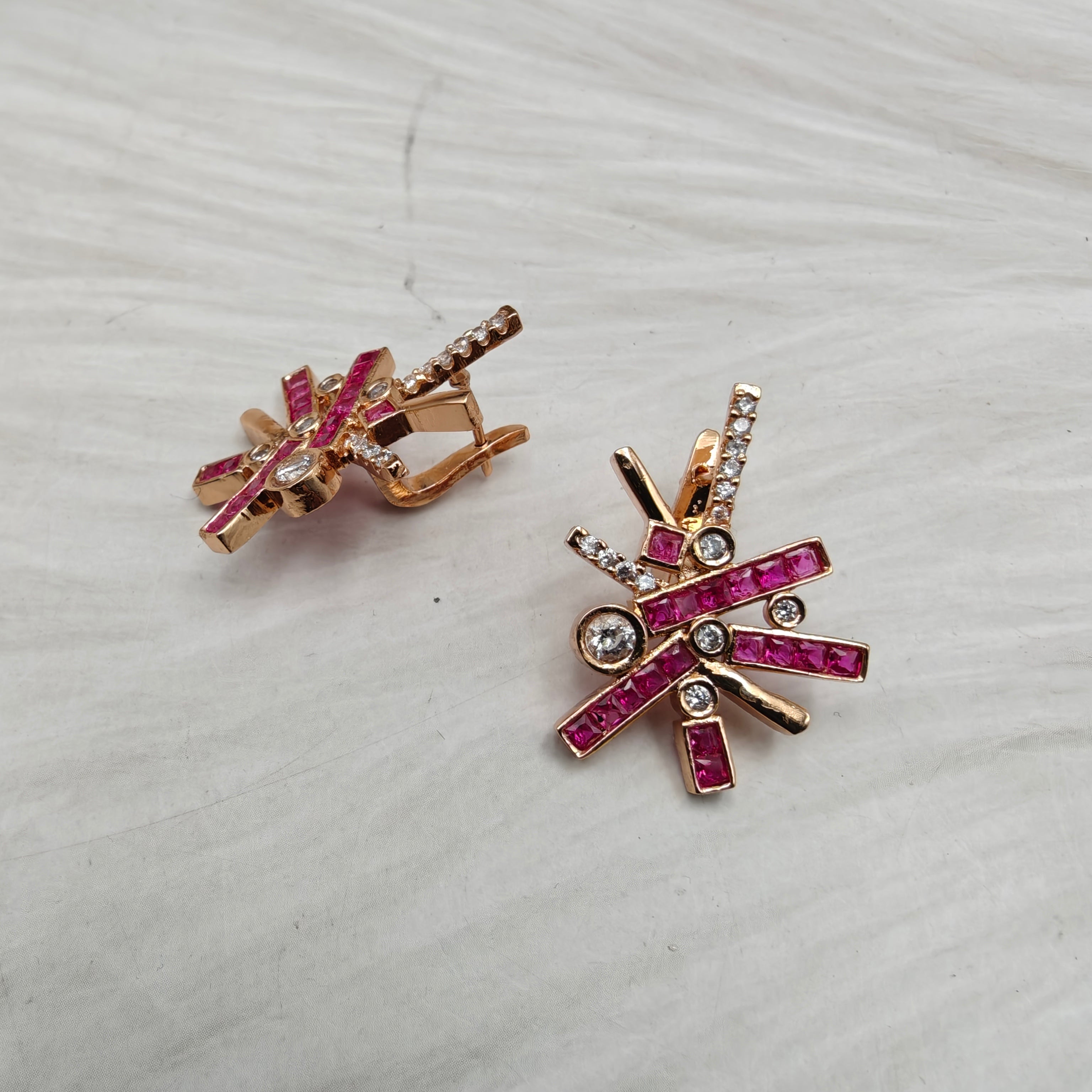 Charvie Crystal AD Studs- Ruby