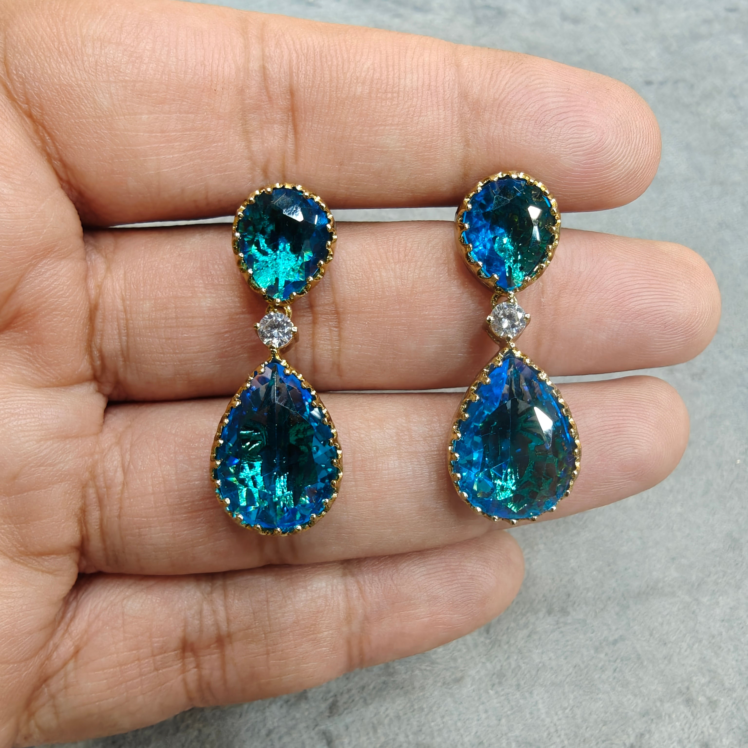 Sariya Sabya Inspired Earrings- Firoza