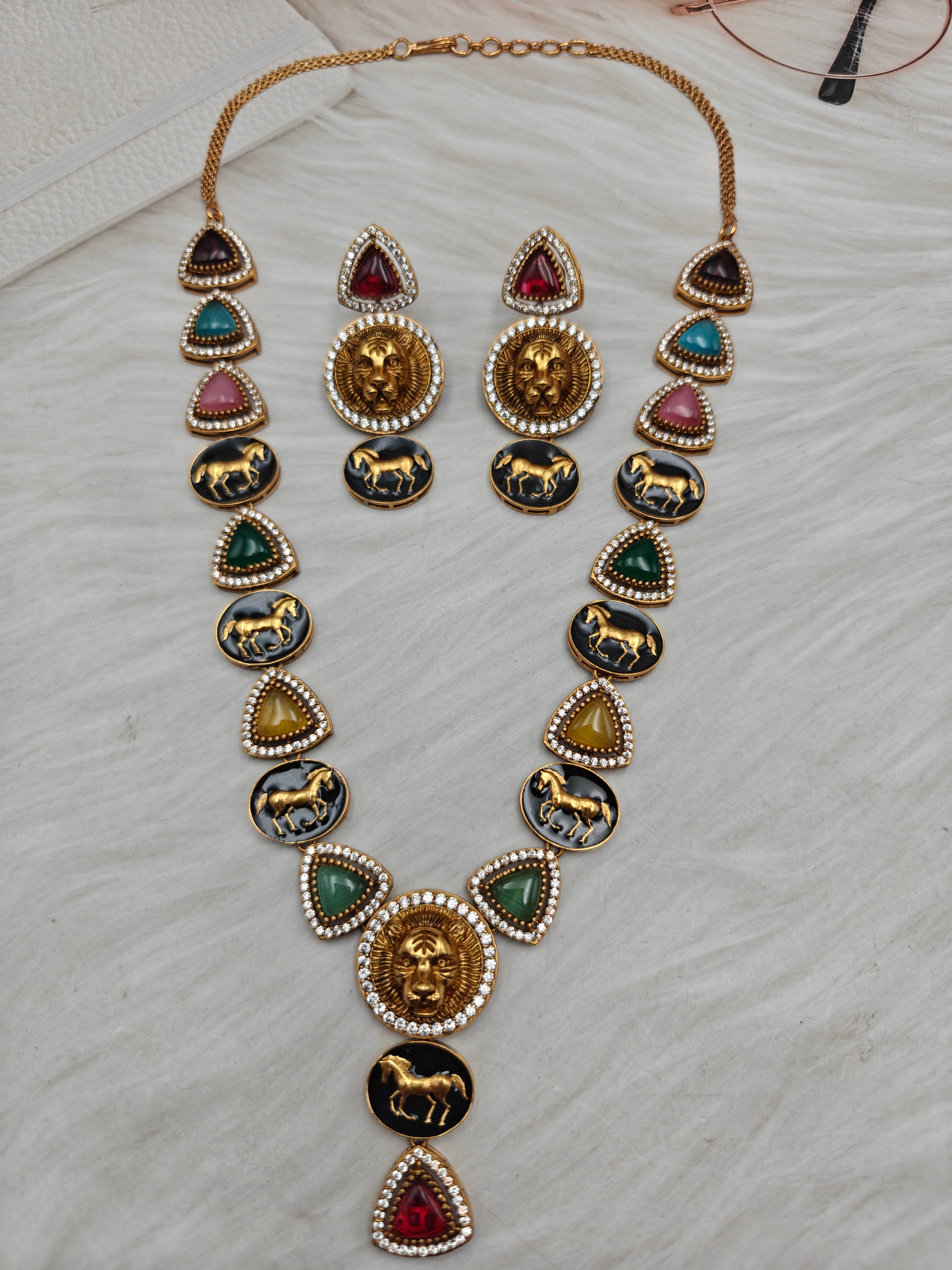 Sabyasachi Inspired Noor Necklace Set - Multi