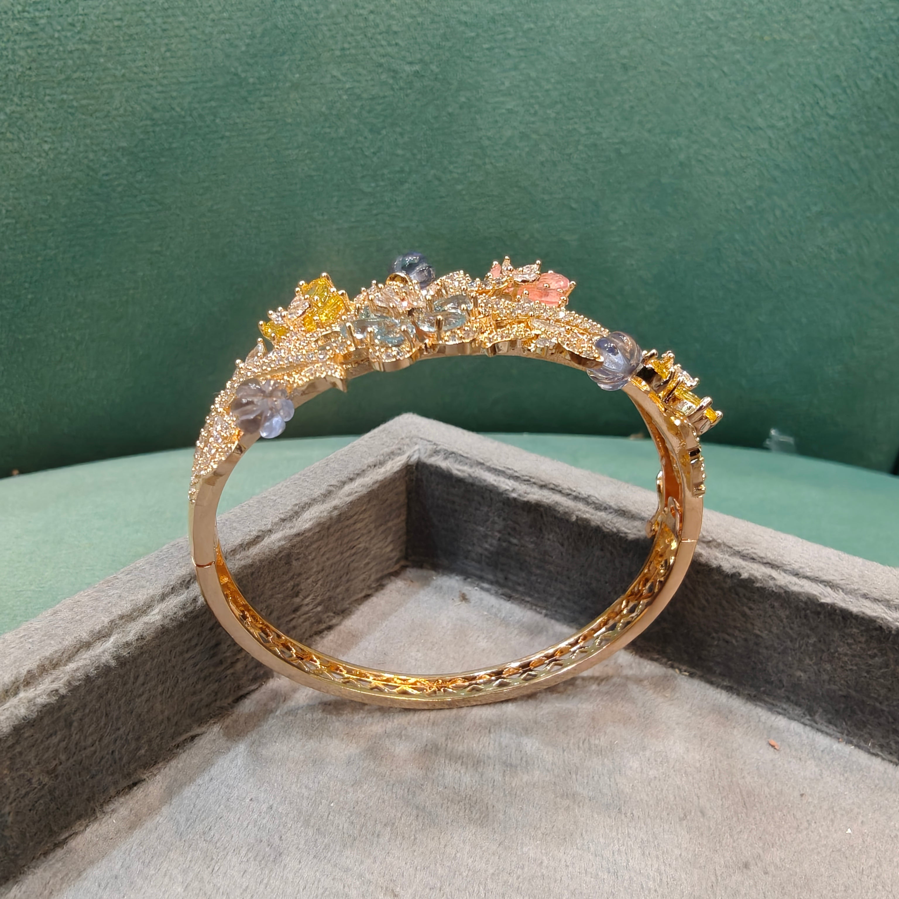Bloom Petal Nature Inspired Openable Bracelet- Multi 2