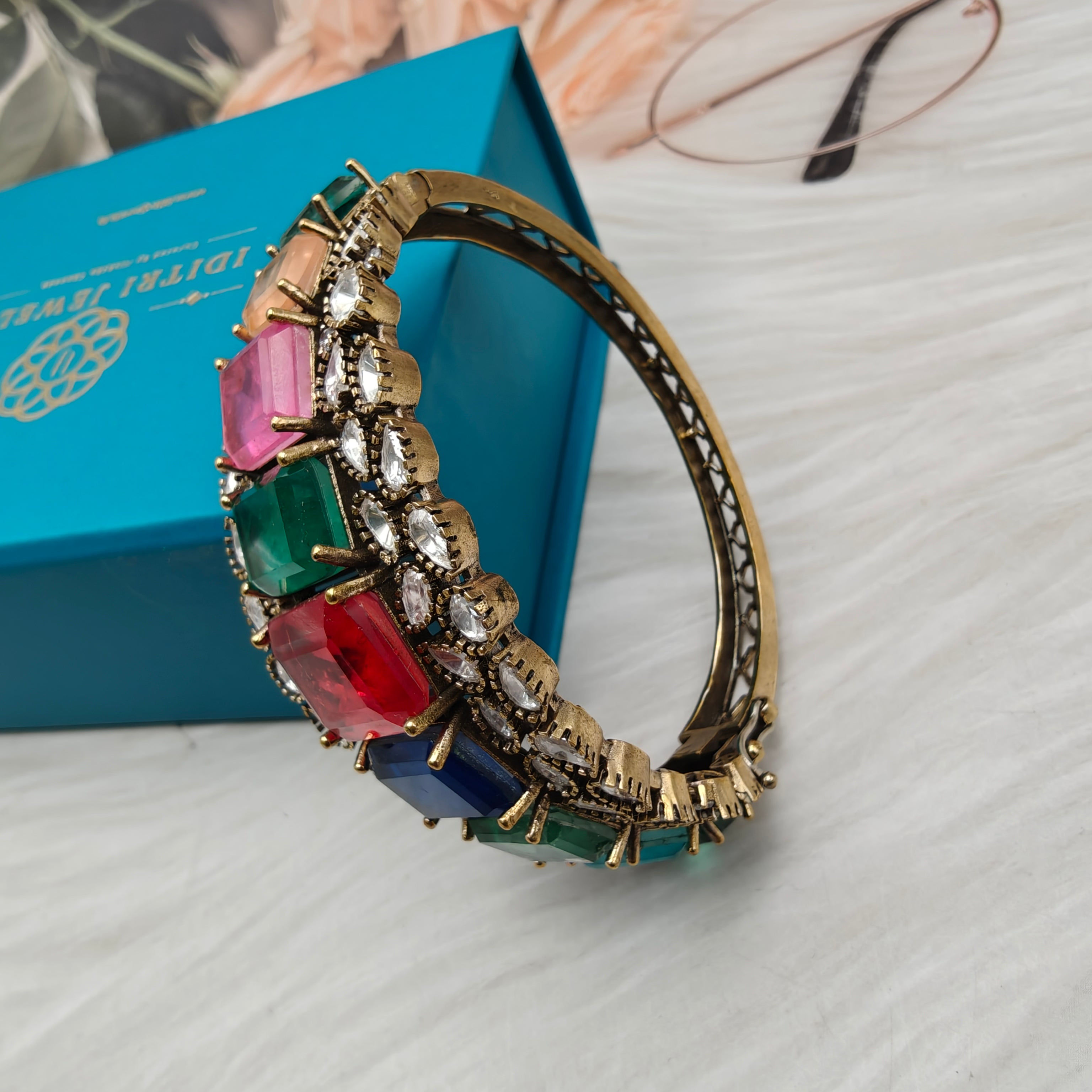 Kasturi Doublet Openable Bracelets - Multi