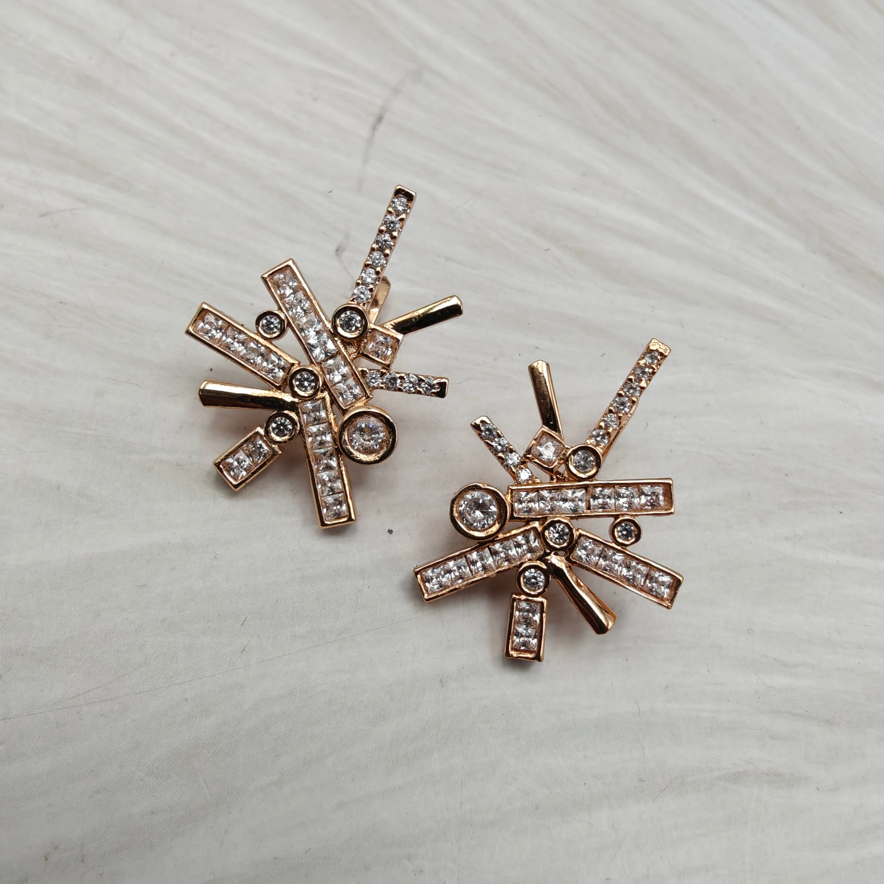 Charvie Crystal AD Studs- White