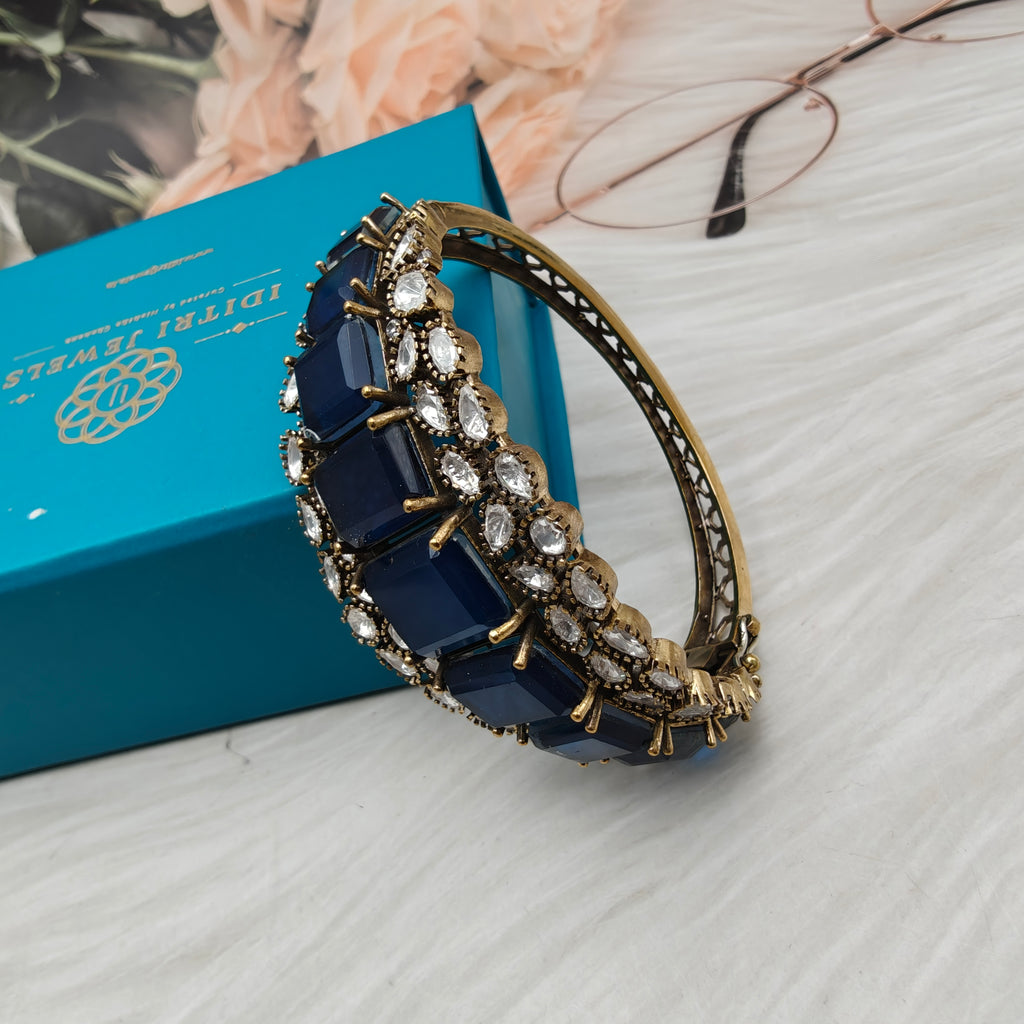 Kasturi Doublet Openable Bracelets - Blue